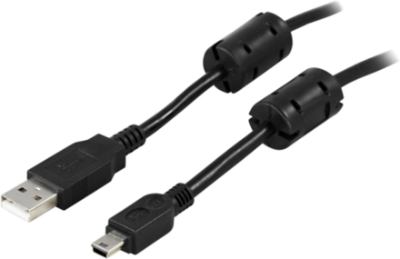 DELTACO USB 2.0 kabel Typ A Ha - Typ Mini B Ha 2m