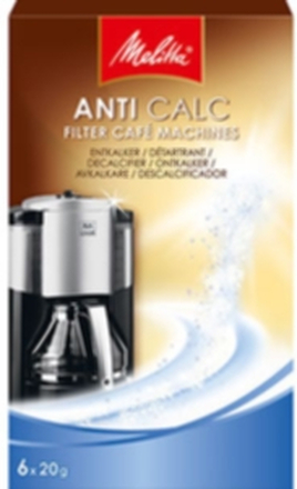 Melitta ANTI CALC Kaffebryggare, avkalkningsmedel 6x20g