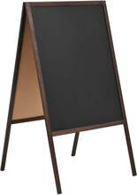 vidaXL Dobbeltsidig tavle sedertre frittstående 60x80 cm