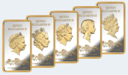 Sammlermünzen Reppa Gold Platinum Edition Queen Elizabeth II.