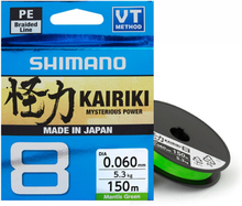 Shimano Kairiki 8 Mantis Green 150 m flätlina