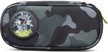 Oval Pencil Case - Camo Rex Accessories Bags Pencil Cases Grey Beckmann Of Norway