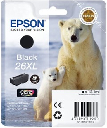 Epson T2621 XL Blekkpatron, svart