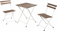 Tavolino e due sedie richiudibili da giardino terrazzo in legno B