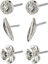 14233-6003 ECHO Earrings Silver 3-In-1 Set 1 set