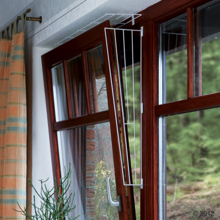 Trixie Kippfenster-Schutzgitter weiss - Ausführung 1: Befestigung an der Fensterseite (1 Teil)