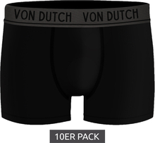 10er Pack Von Dutch Origi Herren Boxershorts Unterhose VD/1/BCX5/ORIGI1 Schwarz