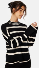 ONLY Ibi L/S Highneck Pullover Black Stripes:W Whit M