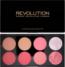 Makeup Revolution Ultra Blush And Contour Palette Sugar And Spice, 8 Shades
