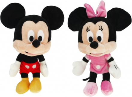 2x Disney Mickey Mouse/Minnie Mouse knuffels 50 cm knuffeldieren