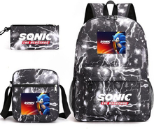 Sonic ryggsäck pennfodral axelremsväskor pack (3st)