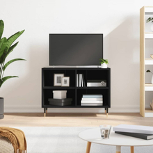 Tv-bänk svart 69,5x30x50 cm konstruerat trä