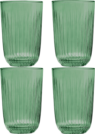Kähler Hammershøi vannglass 37 cl Ø 8 cm 4 stk, grønn
