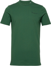 Regular Trademark Chest Print T-Shi T-shirts Short-sleeved Grønn Knowledge Cotton Apparel*Betinget Tilbud