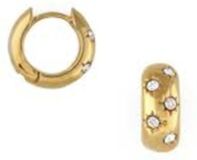 Gold Orelia Crystal Spredt stjerne Huggie Hoop øreringer laget med Swarovski® Crystals - Gold Jewelry
