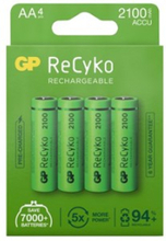 Gp Batteri Recyko 4 Stk. Aa 2100mah Genopladelige