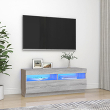 vidaXL Mobile Porta TV con Luci LED Grigio Sonoma 100x35x40 cm