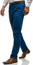 Spodnie chinosy męskie niebieskie Denley 6191