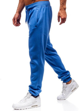 Spodnie męskie dresowe jasnoniebieskie Denley XW01