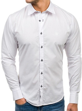Koszula męska elegancka z długim rękawem biała Bolf 4719