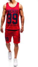 Komplet męski t-shirt + spodenki Denley czerwony 100780