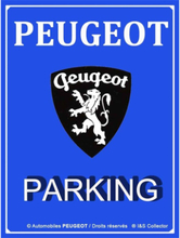 Metalen Bord 30x40 Peugeot Parking