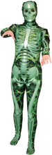 Green Glow Skjelett Kostyme til Mann - Onesize