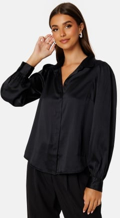 BUBBLEROOM Nicole Puff Sleeve Shirt Black 44