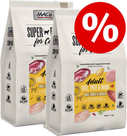 Sparpaket MAC's Superfood for Cats Grossgebinde 2 x 7 kg - Adult Monoprotein Kaninchen
