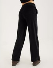 Polo Ralph Lauren - Vide bukser - Black - Vlvt Wl Pant-Full Length-Athletic - Bukser