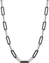 TeNo Damen Halskette Soho Silver aus Edelstahl mit Carbon 45-48 cm verstellbar