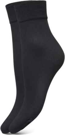 Decoy Ankle Sock Micro 2-Pk 60 Lingerie Socks Footies/Ankle Socks Svart Decoy*Betinget Tilbud
