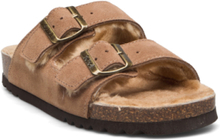 Sl Josephine Suede Taupe Shoes Summer Shoes Flat Sandals Beige Scholl*Betinget Tilbud