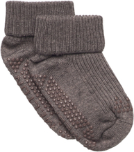 Wool Socks - Anti-Slip Strumpor Non-slip Brown Melton