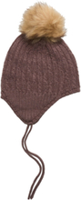 Nmfwrilla Wool Knit Hat Xxiii Accessories Headwear Hats Winter Hats Brown Name It