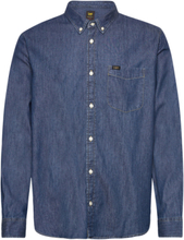 Lee Button Down Tops Shirts Casual Blue Lee Jeans