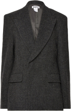 "Double Breasted Wool Blazer Designers Single Breasted Blazers Grey Hope"