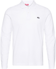 "T-Smith-Ls-Doval-Pj Polo Shirt Tops Polos Long-sleeved White Diesel"