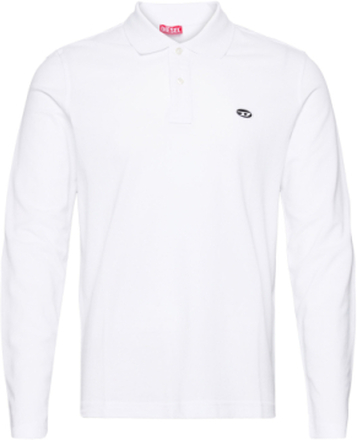 T-Smith-Ls-Doval-Pj Polo Shirt Tops Polos Long-sleeved White Diesel