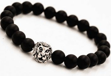 Armband "Buddha -Lion" -Svart/Silver