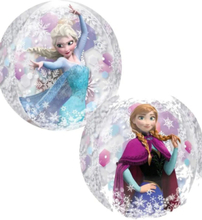 Anna og Elsa Orbz / Ballongbubbla 40 cm - Frost - Disney Frozen