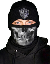 Black Skull Frost Tech Face Shield / Microfiber Fleece Hals
