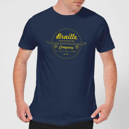 Limited Edition Braille Skate Company Mens T-Shirt - Navy - XL