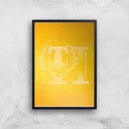 Harry Potter Hufflepuff Giclee Art Print - A3 - White Frame