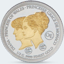 Sammlermünzen Reppa Golden Enigma Grace Kelly & Lady Diana