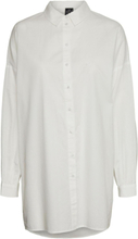 Vmbina L/S Over Shirt Wvn Noos Tops Shirts Long-sleeved White Vero Moda