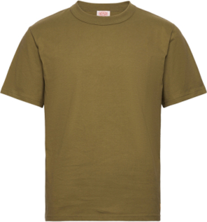 Basic T-Shirt "Callac" Héritage Tops T-Kortærmet Skjorte Khaki Green Armor Lux