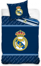 Real Madrid dekbedovertrek 140 x 200 cm blauw 70 x 90 cm