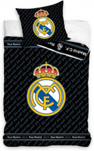 Real Madrid dekbedovertrek 140 x 200 cm zwart