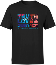 Wonder Woman Truth, Love And Justice Men's T-Shirt - Black - XS - Black